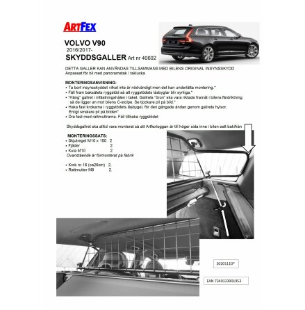 Artfex Hundgaller-Skyddsgaller Volvo V90 2016-23